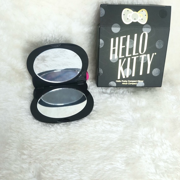SEPHORA Hello Kitty, Hello Pretty Compact Mirror, NIB! Black w/ White Polka Dots - Picture 4 of 7